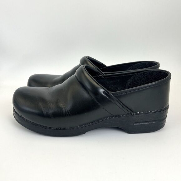 Dansko Professional Clogs Men's Size 46 US 12.5-13 Wide Black Leather Work Chef - Picture 2 of 11